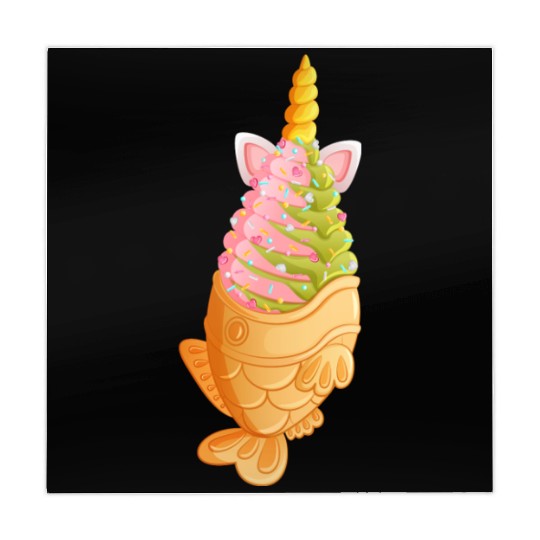 Unicorn Taiyaki Ice Cream With Colorful Sprinkles Mahjong Mats