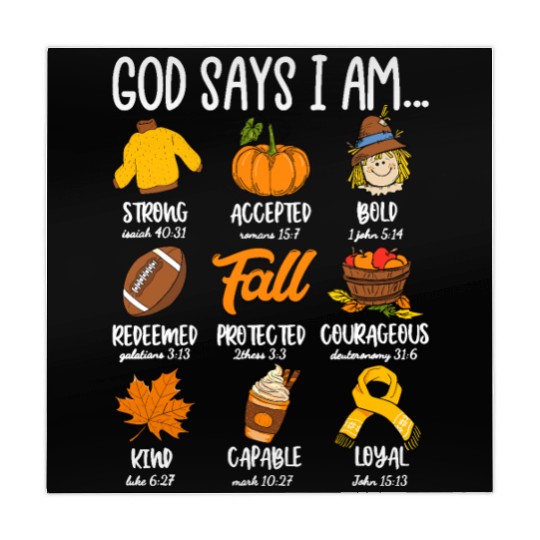 God Says I Am Fall Vibes Autumn Christian Mahjong Mats