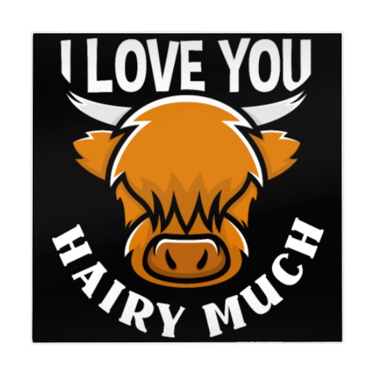 I Love You Hairy Much Highland Cow Mahjong Mats