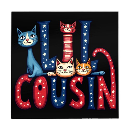 Matching Family Gift Mahjong Mats Purr-Fect Cousin Kitty