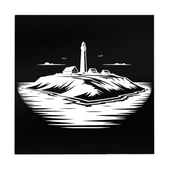 Lonely Island With Lighthouse On The Coast Mahjong Mats