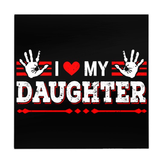 I Love My Daughter to Dad Funny Father's Day Daddy Mahjong Mats