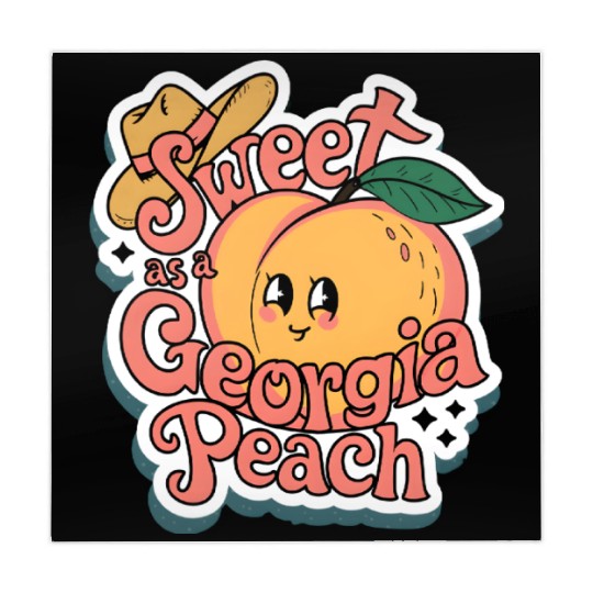 Sweet as a Georgia Peach Sticker.t-shits Mahjong Mats