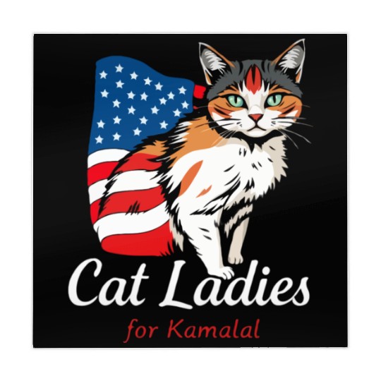 Cat Ladies for Kamala A Patriotic Fusion Mahjong Mats