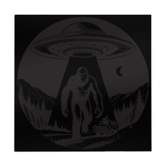 Bigfoot UFO Abduction Mahjong Mats