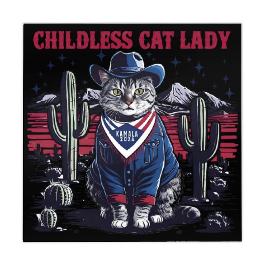 Childless Cat Lady For Kamala Mahjong Mats