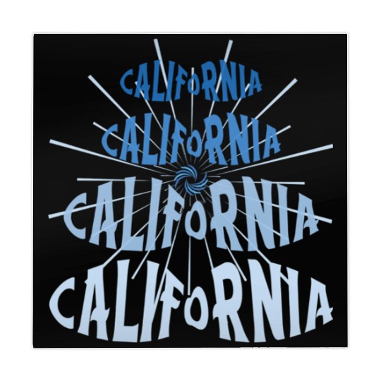 California West Coast Golden State Blue Graphic Mahjong Mats