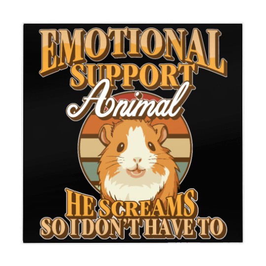 Emotional Support Animal He Screams Guinea Pig Mahjong Mats
