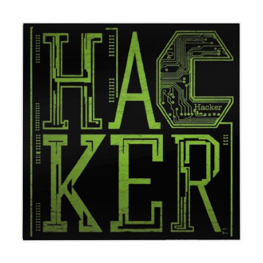 Futuristic Digital Hacker Typography Mahjong Mats