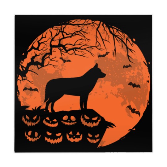 Siberian Husky And Moon Halloween Funny Dog Lover Mahjong Mats