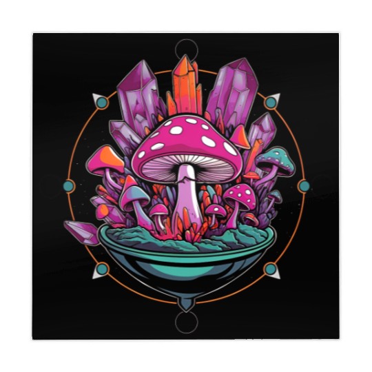 Crystal Mushrooms Terrarium Mahjong Mats