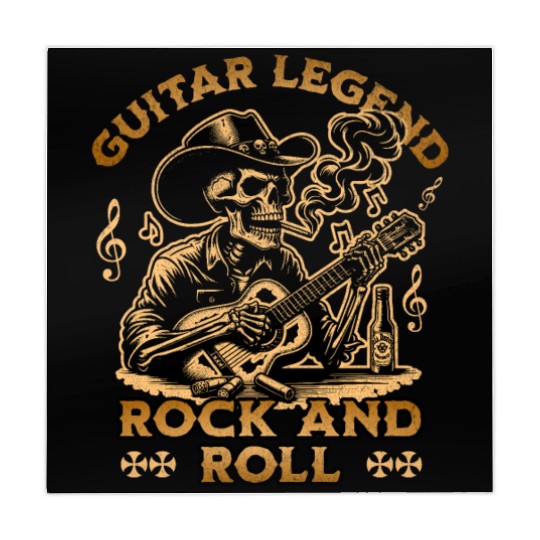 Skeleton Guitar Legend Mahjong Mats