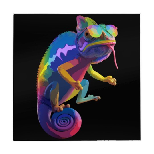 Psychedelic Chameleon Vibes Mahjong Mats