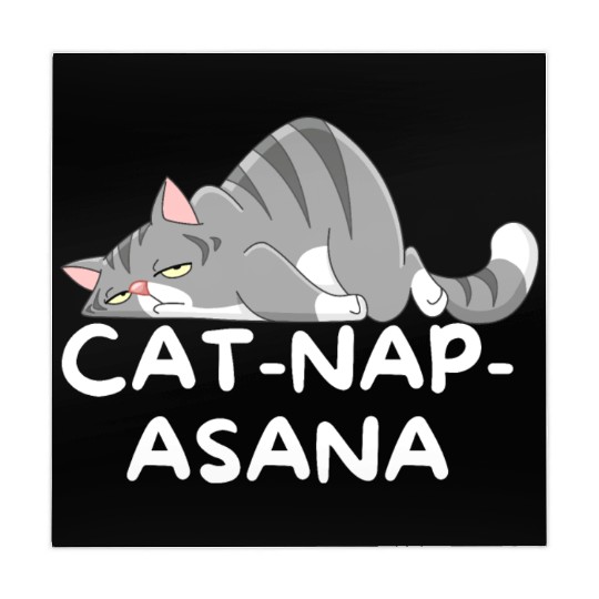 Funny Cat-Nap-Asana sleeping yoga Mahjong Mats