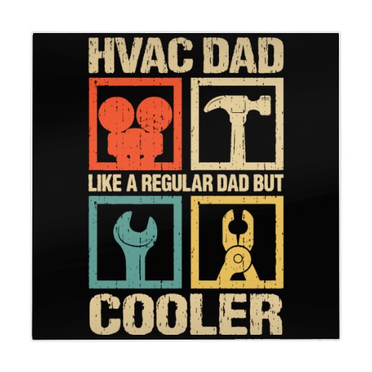 HVAC Dad But Cooler Funny HVAC Technician Father Mahjong Mats