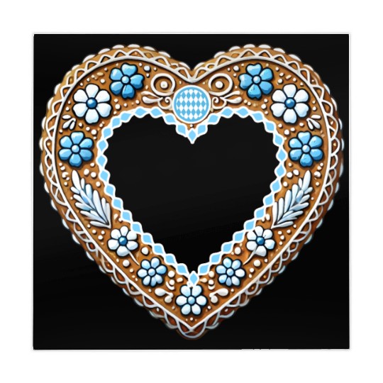 Gingerbread heart frame Tradition and love united Mahjong Mats