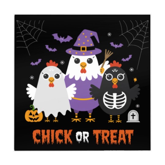 Chick Or Treat Halloween Fun With Witch Chicken Mahjong Mats