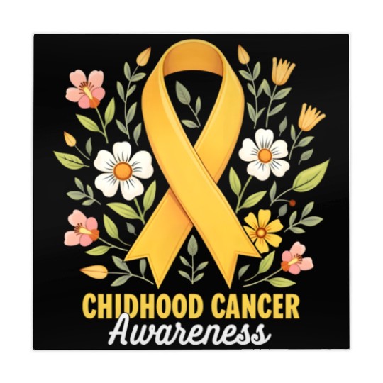 Childhood Cancer Awareness Hippie Flower Ribbon Mahjong Mats