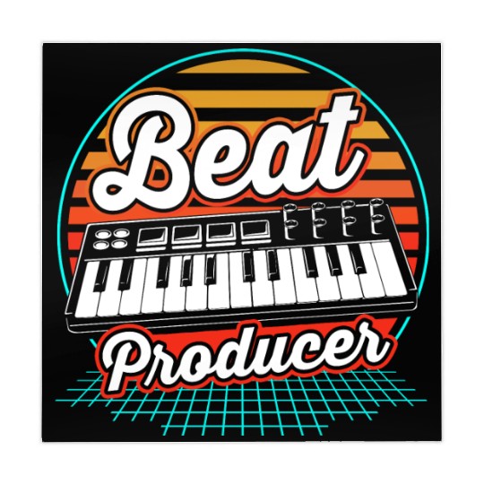 Retro Sunset Beat Maker Music Producer Mahjong Mats