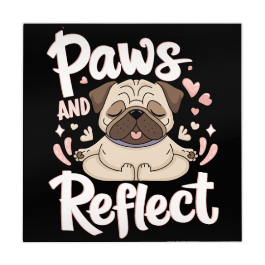 Paws And Reflect Yoga Pug Mediation Mahjong Mats