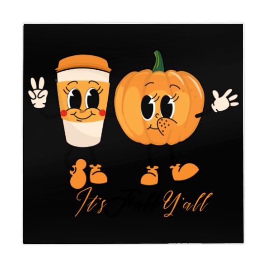 Retro It's Fall Y'all - Pumpkin Spice Latte Mahjong Mats