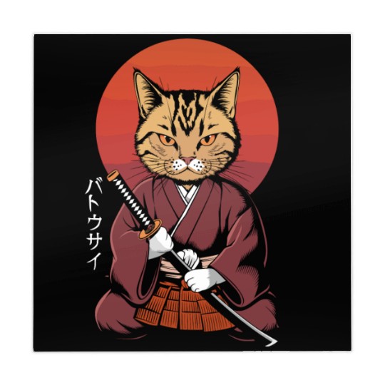 Neko Battousai Samurai Cat Classic Mahjong Mats