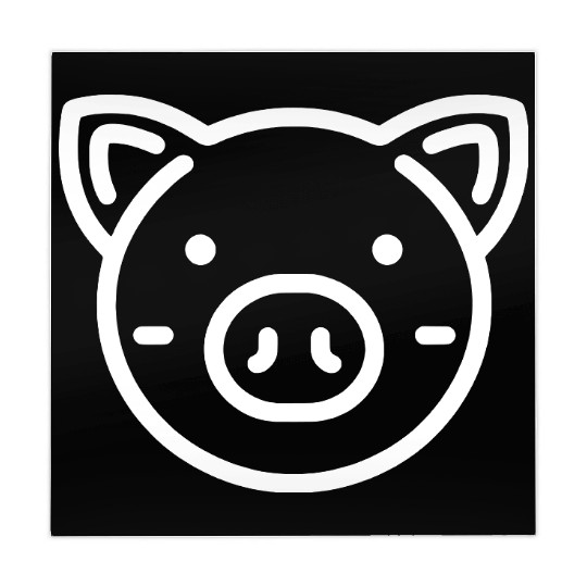 Pig face cute pigs vector farm animal path13 Mahjong Mats