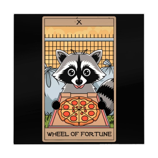 Wheel of Fortune Raccoons Tarot Card Mahjong Mats