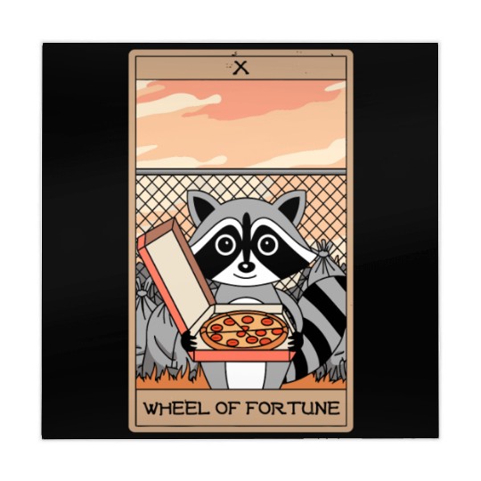 Wheel of Fortune Raccoons Tarot Card Mahjong Mats