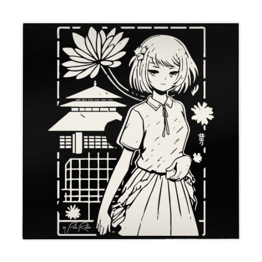 Japan: Sakura Girl Cartoon Mahjong Mats