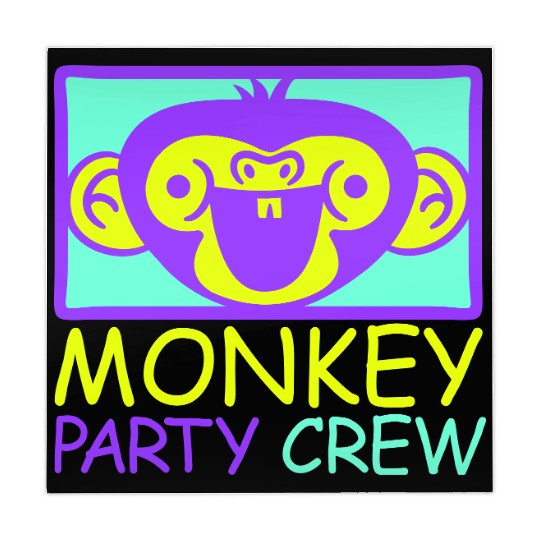 Monkey Chimpanzee Party Animals Crew Team Friends Mahjong Mats