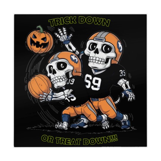 halloween Funny skeleton american football Mahjong Mats
