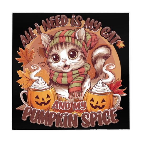 All i need is my cat and my Pumpkin spice Mahjong Mats