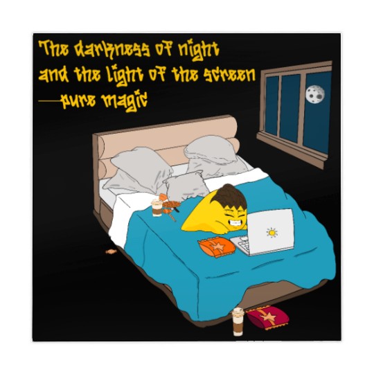 The darkness of night and the light of the screen Mahjong Mats