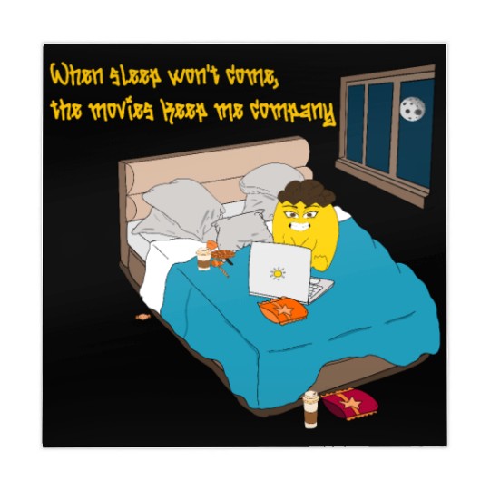 When sleep won t come the movies keep me company Mahjong Mats