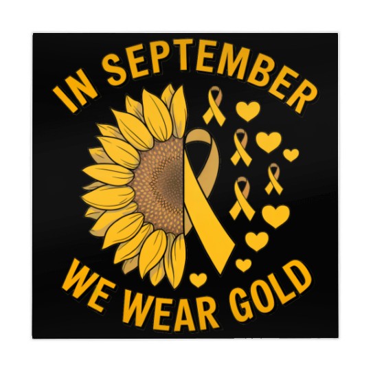 September We Wear Gold Childhood Cancer Awareness Mahjong Mats