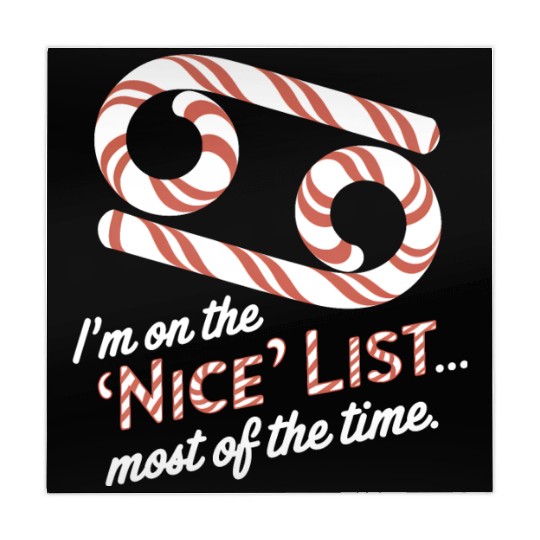 Funny Cancer Zodiac Christmas: Nice List Mahjong Mats