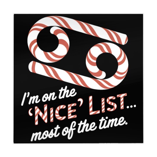 Funny Cancer Zodiac Christmas: Nice List Mahjong Mats