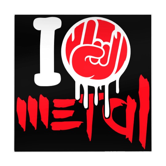 I Love Heavy Metal Hard Rock Music Graffiti Heart Mahjong Mats