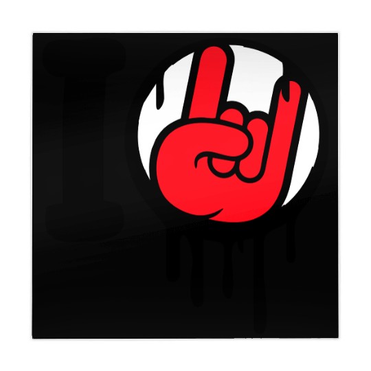 I Love Heavy Metal Hard Rock Music Graffiti Heart Mahjong Mats