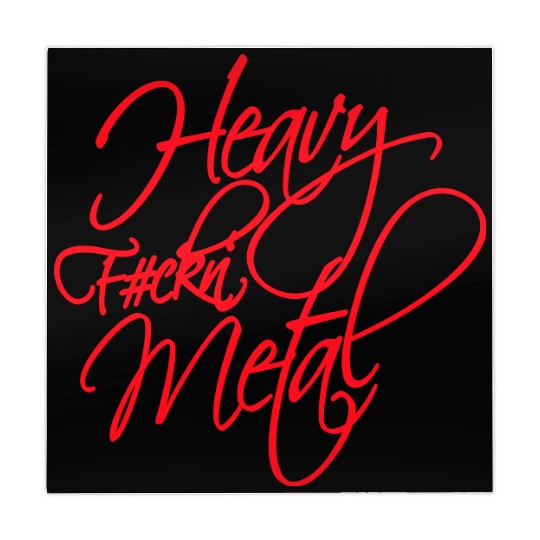 Heavy F#ckin' Metal Hard Rock Fun Music Text Quote Mahjong Mats
