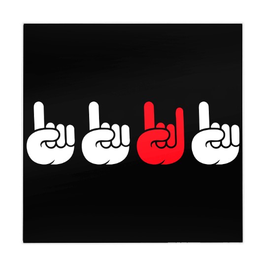 4 Be Different Heavy Metal Hard Rock Hand Gestures Mahjong Mats