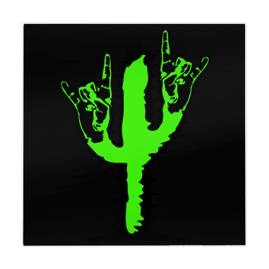 Cactus Plant Heavy Metal Hard Rock Hand Gesture Mahjong Mats