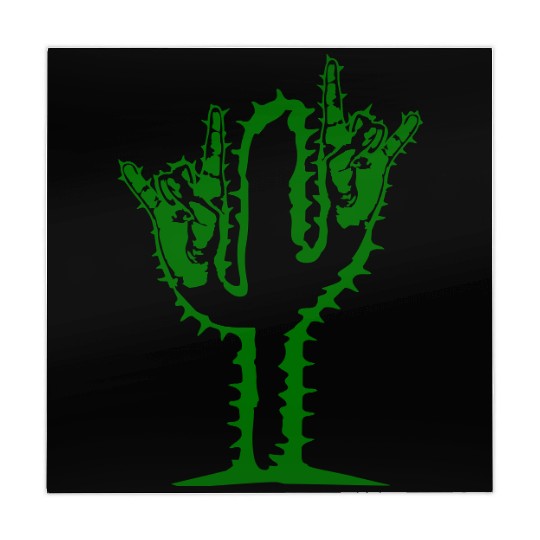 Cactus Plant Heavy Metal Hard Rock Hand Gesture Mahjong Mats