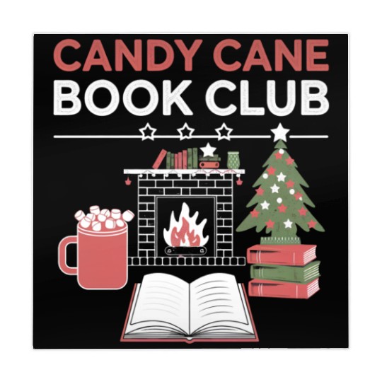 Bookish Christmas Candy Cane Book Club Bookish Mahjong Mats