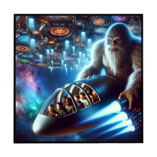Sasquatch in Spaceship Mahjong Mats