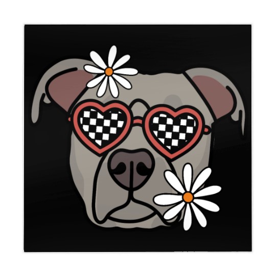 Pitbull Grey Retro Dog Mahjong Mats