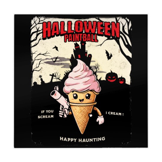 TRICK OR TREAT Icecream screaming at the paintball Mahjong Mats