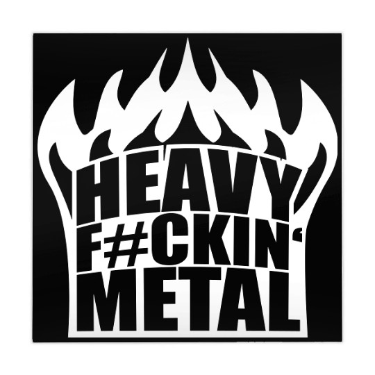 Heavy F#ckin' Metal Hard Rock Fun Music Text Quote Mahjong Mats
