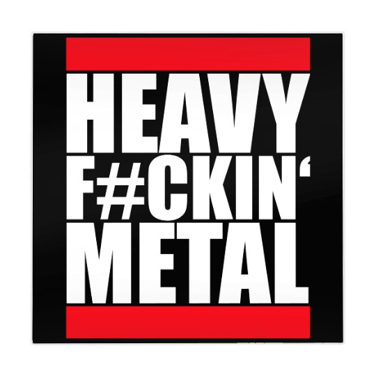 Heavy F#ckin' Metal Hard Rock Fun Music Text Quote Mahjong Mats